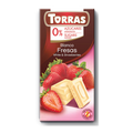 Torras White Chocolate with strawberries 75g