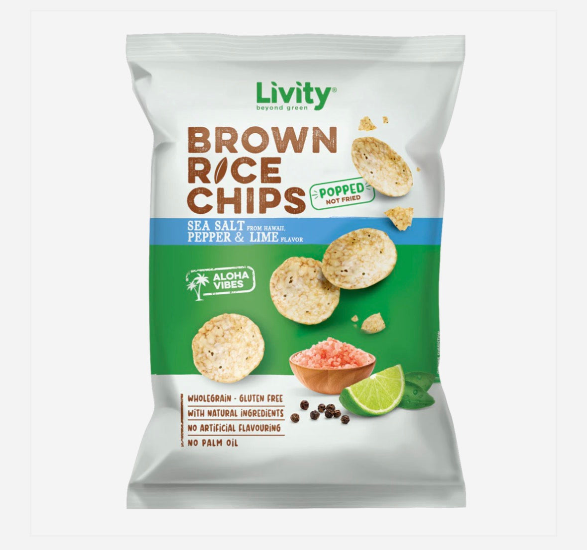 Livity Brown Rice Chips Sea Salt & Lime