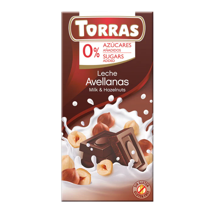 Torras Milk Chocolate with Hazelnuts 75g