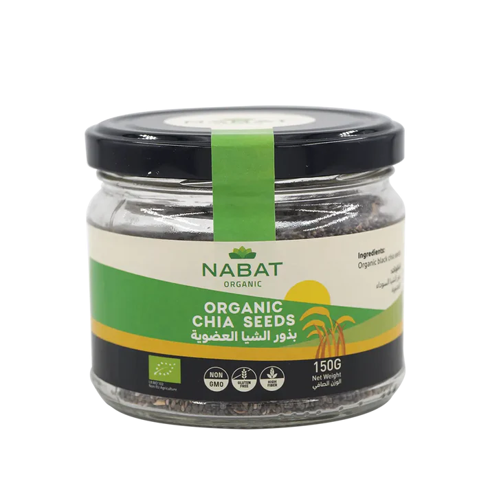 Organic Black Chia Seeds Jars 150g