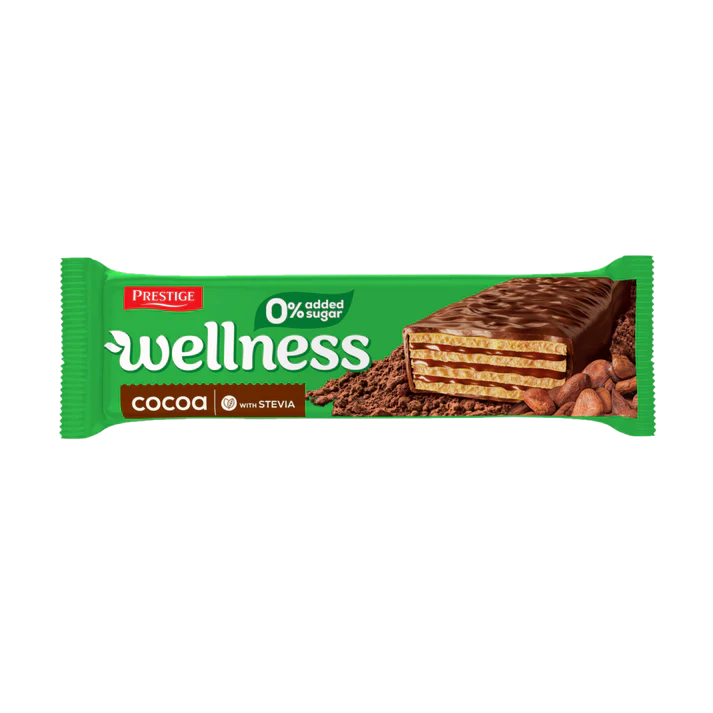 Wellness Coated Chocolate Stevia Wafer Bar 35g